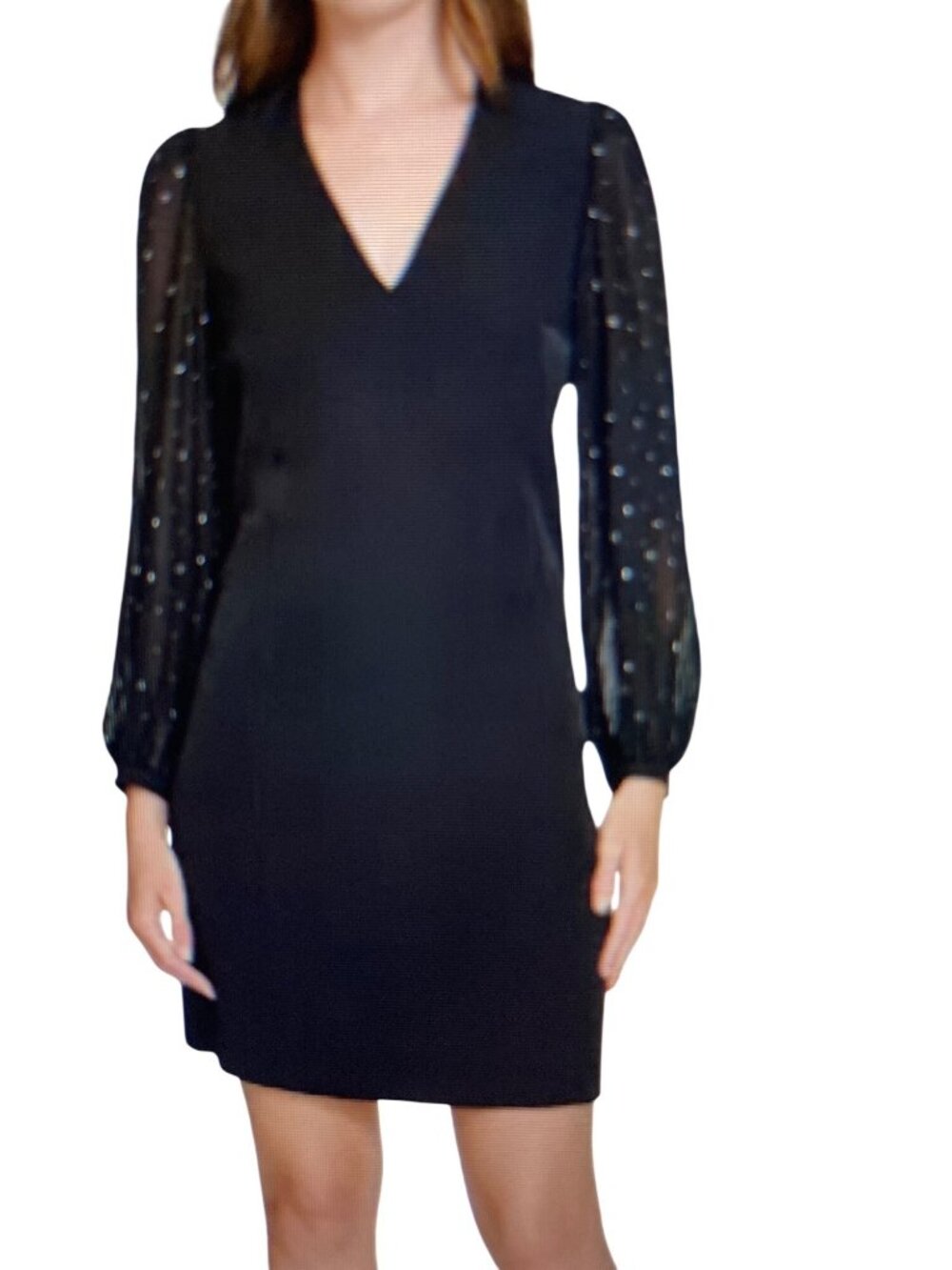 Tommy Hilfiger Women's Rhinestone-Sleeve Shift Dress Black Varies NWT